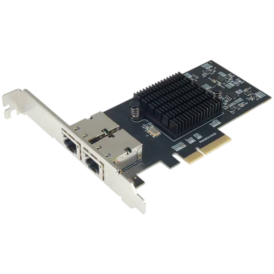 Сетевая карта/ 10G Dual RJ-45 PCIe Gen4 x4 5-Speed Multi-Gigabit Network Adapter (Intel E610-XAT)