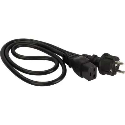 Шнур питания Lanmaster LAN-PP19/SH-5.0-BK C19-Schuko проводник.:3x1.5мм2 5м 220В 16А черный