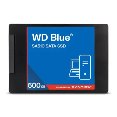 Твердотельный накопитель SSD WD 500Gb, 2.5", Western Digital Blue внутренний, SATA-III (WDS500G5B0A)