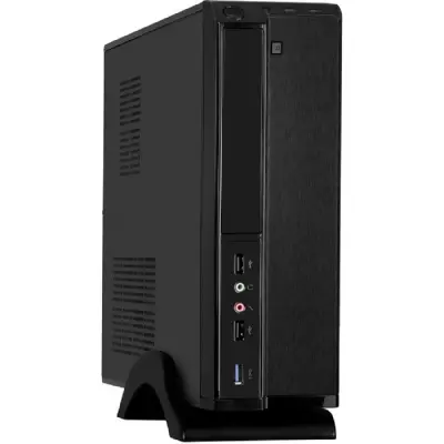 Exegate EX288782RUS Корпус Desktop ExeGate MI-207U-M400 (mini-ITX/mATX, БП M400 с вент. 8см, 2*USB+1*USB3.0, аудио, черный)
