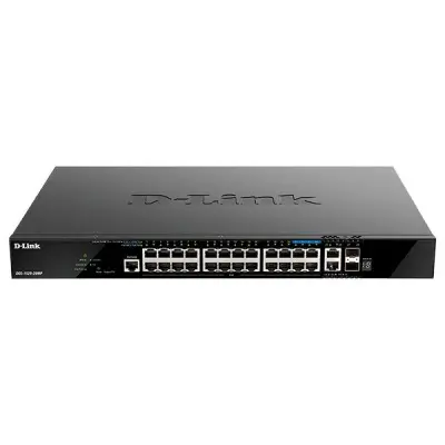 Коммутатор D-Link DGS-1520-28MP/A1A (L3) 24x1Гбит/с 2x10Гбит/с 4x2.5Гбит/с 2SFP+ 24PoE+ 370W управляемый