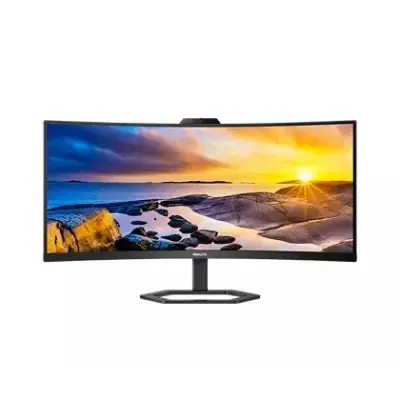 LCD PHILIPS 34" 34E1C5600HE/00 черный {VA curved 3440x1440 100Hz 1ms 178/178 300cd 2xHDMI DisplayPort 4xUSB USB-C webcam 2x5W}