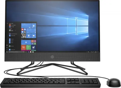Моноблок HP 205 G4 21.5" Full HD Ath Si 3050U (2.3) 8Gb 7.2k SSD256Gb RGr DVDRW CR Windows 10 Professional 64 GbitEth WiFi BT 65W клавиатура мышь Cam черный 1920x1080
