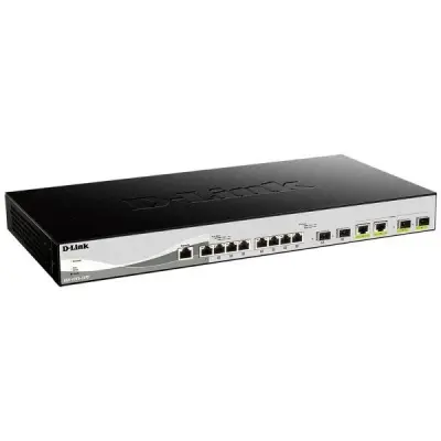 D-Link DXS-1210-12TC/B1A PROJ Настраиваемый L2+ коммутатор с 8 портами 10GBase-T, 2 портами 10GBase-X SFP+ и 2 комбо-портами 10GBase-T/SFP+