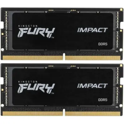 Kingston 64GB 5600MT/s  DDR5 CL40 SODIMM (Kit of 2) FURY Impact KF556S40IBK2-64