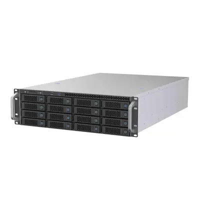 Procase BS316-SAS12-B-0 Корпус 3U Rack server case 16 SATA III / SAS 12Gbit hotswap HDD 4*MiniSAS HD(8643), черный, без блока питания, глубина 650мм, MB 12"x13"