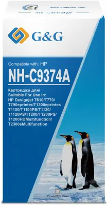 Картридж струйный G&G NH-C9374A серый (130мл) для HP Designjet T610/T770/T790eprinter/T1300eprinter/T1100