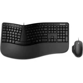Microsoft Клавиатура + мышь Ergonomic Keyboard Kili & Mouse LionRock клав:черный мышь:черный USB