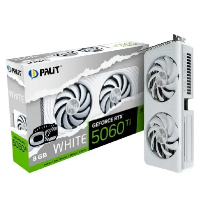 Видеокарта Palit RTX5060Ti WHITE OC 8GB GDDR7 128bit 3xDP HDMI 2FAN RTL