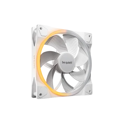 Кулер для корпуса/ Case Cooler be quiet! LIGHT WINGS 140mm PWM Reverse White (140x140x25mm, 4-pin PWM, ARGB, 51.4CFM, 25.5dBA, 1300RPM, White)