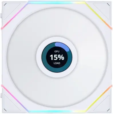 Вентилятор для корпуса Lian-Li Uni Fan TL LCD ARGB 120х120x28 белый 7-pin 28.5дБ (G99.14TLLCD1W.00) Ret
