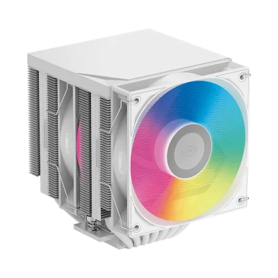 Кулер для процессора/ CPU Cooler PCCooler RT720 TC ARGB WH (270W, 4-pin PWM, 157.5mm, Al/Cu, 7x6mm, ARGB, 2x120mm, 73.32CFM, 34.9dBA, 2200RPM, S: 1851/1700/1200/115X, AM5/AM4, white)