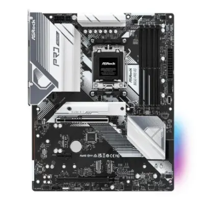 Asrock B650 PRO RS,Socket AM5, AMD B650, 4xDDR5-5200,HDMI+DP, 2xPCI-Ex16, 1xPCI-Ex1, 4xSATA3(RAID 0/1/10), 3xM.2, 8 Ch Audio, 1x2.5GLan, (6+3)xUSB2.0, (3+2)xUSB3.2, (1+1)xUSB3.2 Type-C™, ATX, RTL, {5}