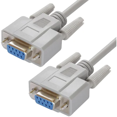GCR PRO Кабель Premium 10.0m серый RS-232 DB9 F/DB9 F, 30AWG, экран
