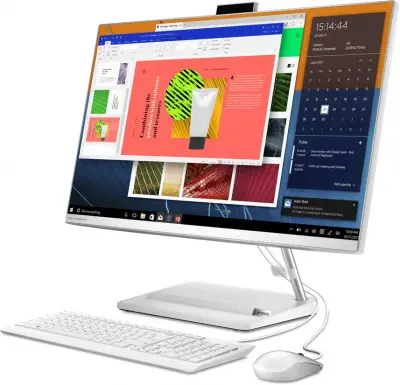 Моноблок Lenovo IdeaCentre 3 27ITL6 27" Full HD i3 1115G4 (3) 8Gb SSD256Gb UHDG DVDRW Free DOS GbitEth WiFi BT 90W клавиатура мышь Cam белый 1920x1080