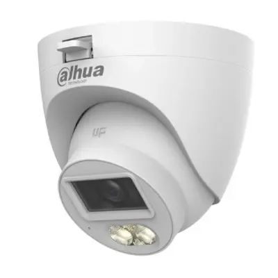 DAHUA DH-HAC-HDW1500CLQP-IL-A-0280B-S3 Уличная турельная HDCVI-видеокамера с интеллектуальной двойной подсветкой 5Мп, объектив 2.8мм, ИК 20м, LED 20м, IP67, корпус: пластик, быстрый монтаж