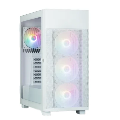 корпус ZALMAN S5 NEO, ATX, WHITE, WINDOW, 2xCOMBO (3.5" or 2.5"), 4x2.5", 1xUSB2.0, 1xUSB3.1, FRONT 3x120mm FRGB, REAR 1x120mm FRGB