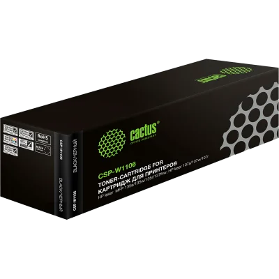 -/ Картридж лазерный Cactus CSP-W1106 черный (1000стр.) для HP Laser 107a/107r/107w/135a MFP/135r MFP/1