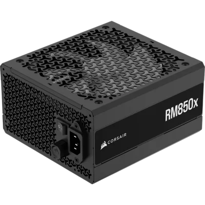 Блоки питания Power Supply Corsair RM850x, Model RPS0197, 850W 80+ Gold (ATX, 3.1, PCIe 5.1, Full modular, 1x24(20+4)pin, 1x12V-2x6, 2x4+4-pin CPU +12V (EPS), 3x4-pin Molex, 3x6+2-pin PCIe, 8xSATA3, Active, 140x140mm, 160x150x86mm, APFC, Power cable-EU