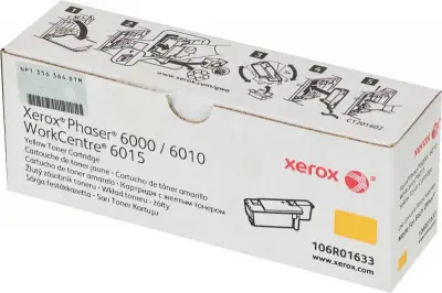 Картридж лазерный Xerox 106R01633 желтый (1000стр.) для Xerox Ph 6000/6010N/WC 6015