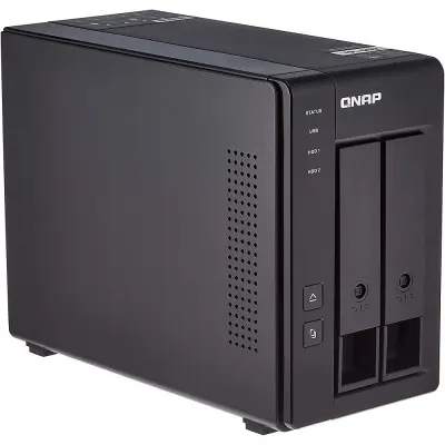 QNAP DAS TR-002 2-Bay 2.5/3.5 SATA Type-C USB 3.1 Gen 1 (5 Gb/s ) Direct Attached Storage with Hardware RAID