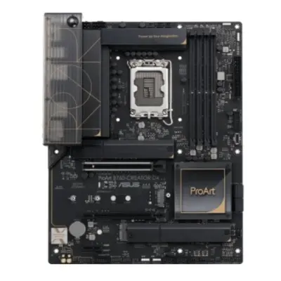 ASUS PROART B760-CREATOR D4 (Socket 1700, ATX, 4xDDR4(128GB), DP/HDMI, 1xPCIe 5.0x16/1xPCIe 4.0x16/1xPCIe 3.0, 1xLAN+1xLAN (2.5GbE), 4xSATA 6Gb/s, 3xM.2, 1xM.2 E key, 1xType-C, 4xUSB 3.2, 4xUSB 2.0)