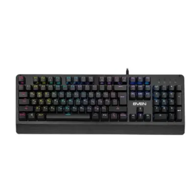 Механическая игровая клавиатура SVEN KB-G9700 (104 кл,+12Fn,RED switch, RGB, мет, корпус)
