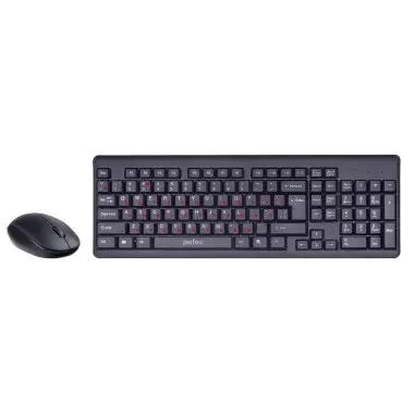 Perfeo беспров. набор "TEAM", USB: клав-ра 102 кн. + оптич. мышь 3 кн., 1000 DPI[PF_A4785]