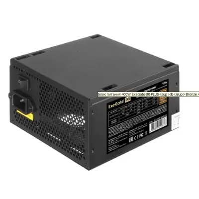 Exegate EX292158RUS-OEM Блок питания 1200W ExeGate 80 PLUS® Bronze 1200PPH-OEM (ATX, APFC, КПД 89% (80 PLUS Bronze), 12cm fan, 20+4pin, 2x(4+4)pin, 6xPCI-E, 8xSATA, 4xIDE, black, RTL)
