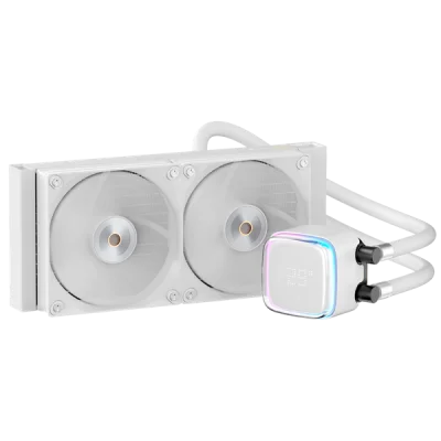 Система водяного охлаждения Ocypus Iota L24 WH, 240mm, Display Pump, 2x120mm FDB fans, LGA115X/1200/1700/18XX, AM4/AM5