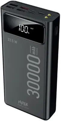 Мобильный аккумулятор Hiper DELTA 30000 30000mAh QC/PD 3A черный