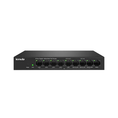 Корпоративный гигабитный PoE роутер/ Корпоративный 9 Port гигабитный PoE роутер G0-8G-PoE TENDA