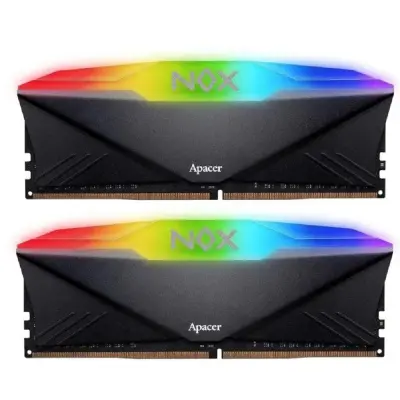 Apacer 32GB DDR4 3200 DIMM NOX RGB AURA2 w/HS RP-K2 Kit (2x16GB), 1.35V, 1024x8 AH4U32G32C28YNBAA-2