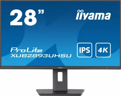 LCD IIYAMA 28" XUB2893UHSU-B5 {IPS 3840x2160 60hz 3ms 178/178 300cd 1000:1 10bit(8bit+FRC) HDMI2.0 DisplayPort1.2 2xUSB2.0 2xUDB3.0 2x2W Pivot VESA}