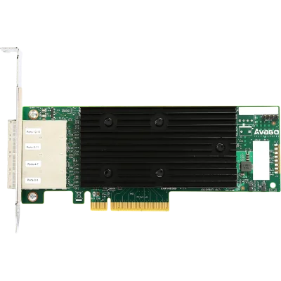 HBA адаптер Broadcom 9305-16E/ LSI SAS 9305-16E SGL (PCIe 3.0 and 12Gb/s, mini-SAS HD SFF8644 х4)