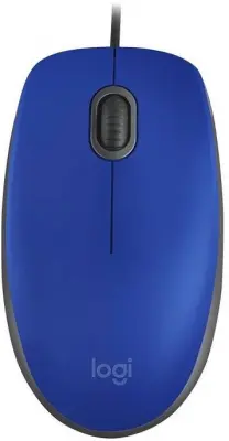 Мышь Logitech M110 синий/черный оптическая (1000dpi) silent USB (2but)