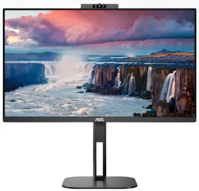 LCD AOC 23.8'' 24V5CW {IPS 1920х1080 75hz 300cd 178/178 1000:1 1ms D-Sub 2xHDMI DisplayPort USB webcam Speakers Curved}
