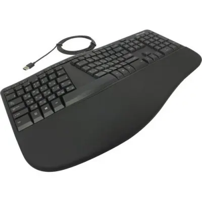 Microsoft Клавиатура ERGONOMIC черный USB Multimedia Ergo (подставка для запястий) (LXM-00011)