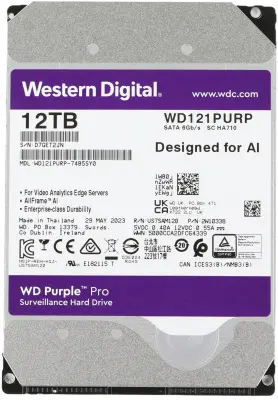 12TB WD Purple Pro (WD121PURP) {Serial ATA III, 7200- rpm, 256Mb, 3.5"}