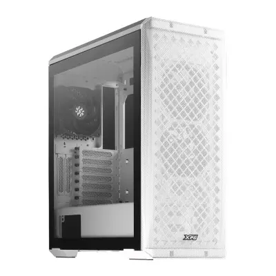 Корпус XPG DEFENDER WHITE [DEFENDER-WHCWW] (Midi-Tower, белый, TG, 120mm fan*3)