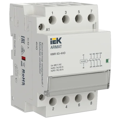 ARMAT Контактор модульный KMR 63А 24В AC/DC 4НО IEK