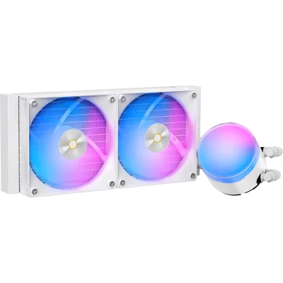 Система жидкостного охлаждения/ Water Cooling System Ocypus Delta L24 WH ARGB V2 (280W, 240mm, White, ARGB, Fans: 2x120mm, 73CFM, 2000RPM/ Pump height 60mm, 27dBA, 2650RPM, Rad thickness 27mm/ S: 1851, 1700, 1200, 115X, AM5, AM4)
