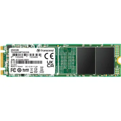 Transcend SSD 825S, 250GB, M.2(22x80mm), SATA3, 3D TLC, R/W 500/330MB/s, IOPs 40 000/75 000, TBW 90, DWPD 0.3 (3 года) (TS250GMTS825S)