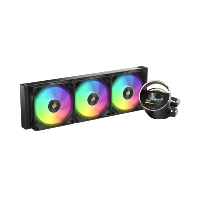 Система водяного охлаждения Ocypus Sigma L36 BK ARGB, 360mm, LCD Pump 2.4", 3x120mm ARGB fans, LGA115X/1200/1700/18XX, AM4/AM5