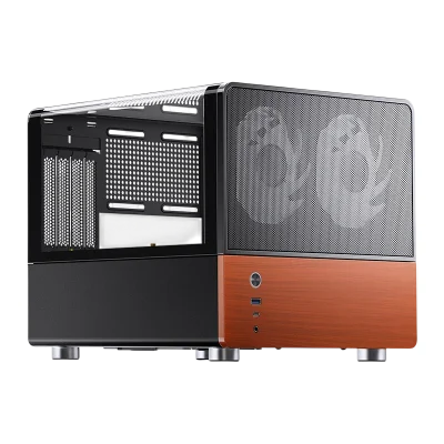 Корпус без блока питания/ Case JONSBO V12, Mini-Tower, TG, 2x120mm, 1xUSB-A 3.0 + 1xUSB-C 3.2, mATX, mITX Black