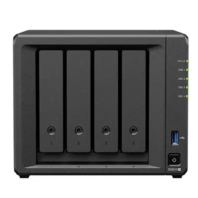 Synology DS925+ Сетевое хранилище NAS AMD Ryzen V1500B 2.2 GHz 4 GB DDR4 ECC SODIMM /3.5" SATA HDD / SSD SATA 2,5 дюйма / M.2 2280 NVMe SSD / Hot Swap /