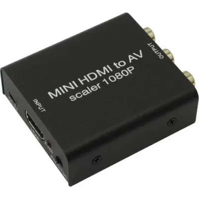 ORIENT C204, HD Video Converter HDMI F -> AV (3xRCA), вход HDMI 720p/1080p, выход PAL/NTSC, питание от USB, мини метал.корпус, черный (30764)