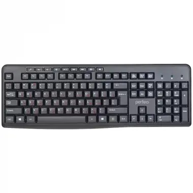 Perfeo клавиатура "PUSH" Multimedia, USB, чёрн
