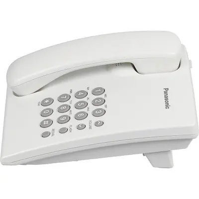 Телефон проводной Panasonic KX-TS2350RUW белый