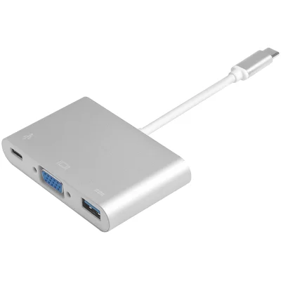 GCR Переходник USB Type C на VGA + USB 3.0 (USB 3.2 Gen 1) + Type C